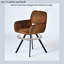 Swivel Upholstery Office Chair with Black Metal Legs for Home Office Workspace-1983558880