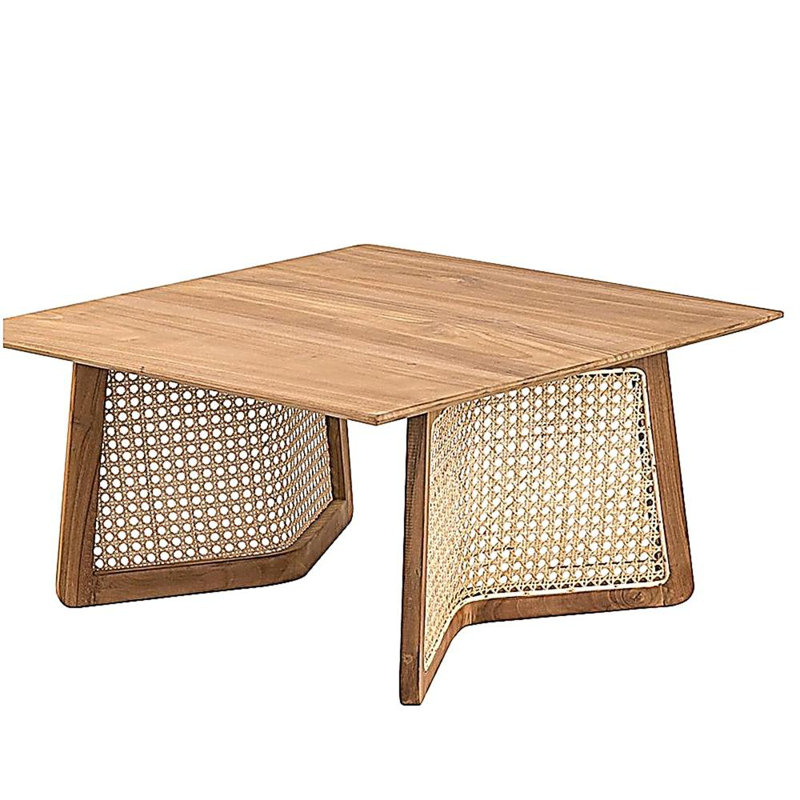 Table basse 27,6 x 27,6 x 13,8 po en teck