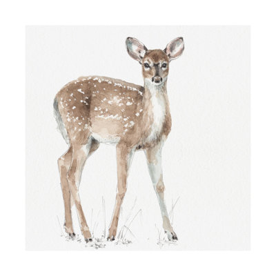 Forest Friends XII (Deer) by Lisa Audit a Hand Embelished Textured Canvas