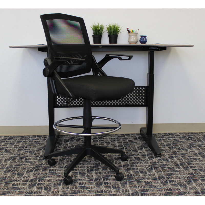 Backed Ergonomic Active Stool with Footrest