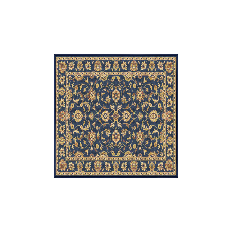 Fernie Hand Loomed Washable Oriental Indoor Rug, Square 8'