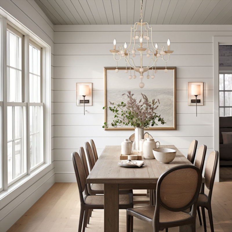 5 - Light Steel Dimmable Chandelier