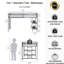 Lit mezzanine simple - structure en métal avec tablette, facile à monter, silencieux, sécuritaire pour les tablettes de chambre à coucher, idéal