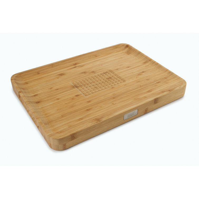 CUTTING BOARD Bamboo Meal Prep Chopping with Drawers Trays Lips