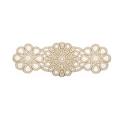 Small White And Tan Flower Runner