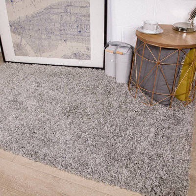 Elvira Shaggy Grey Rug