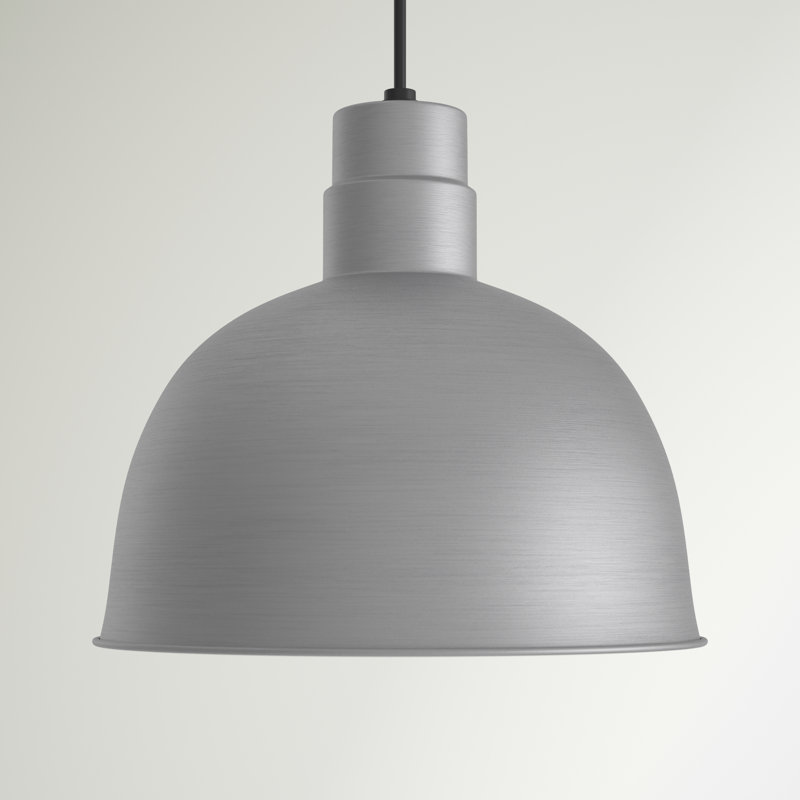 Luminaire suspendu en forme de dôme à 1 lumière Helena, Galvanisé, H 11 po x l 10 po x P 10 po