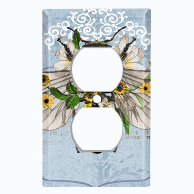Patterned 1 - Gang Toggle Light Switch Standard Wall Plate