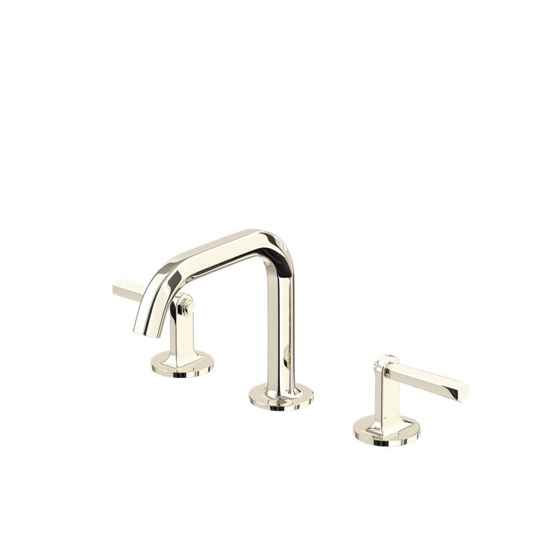 Modelle Widespread Lavatory Faucet With U-Spout, Polished Nickel