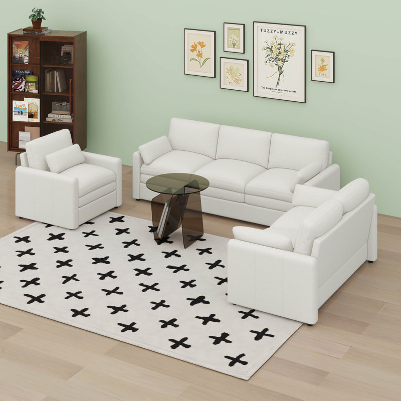 Ensemble de canapé rembourré Cozy, Beige