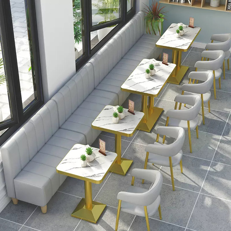 Bancs de restaurant simples, Gris