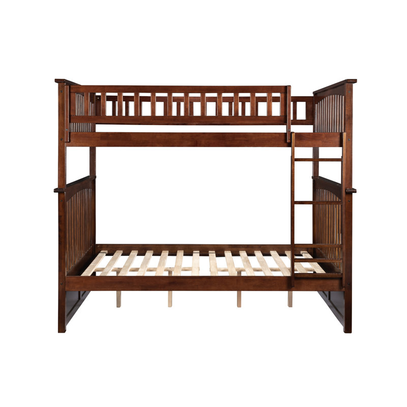  Flinn Solid Wood Bunk Bed, Twin over Full, White