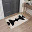 Tapis d'intérieur beige / noir lavable à la machine avec envers antidérapant Vesselum-128992661