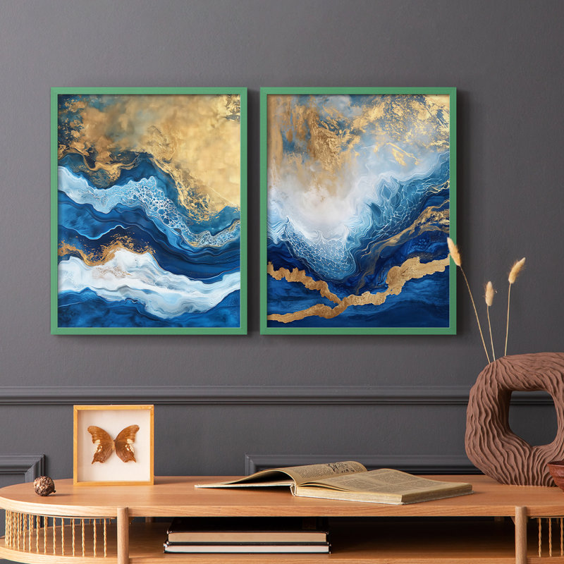 ABSTRACT Series CDXVIII - Reproduction encadrée de qualité supérieure - prête à être accrochée - aucun clou requis - aucun clou requis