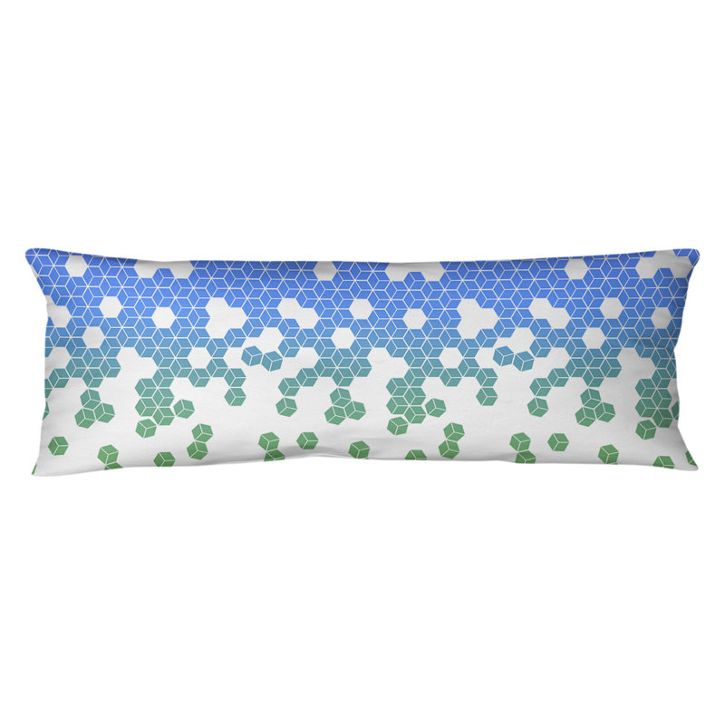 Katelyn Elizabeth Polka Dots Reversible Pillow Cover, Poly Fill, Teal/Green/White