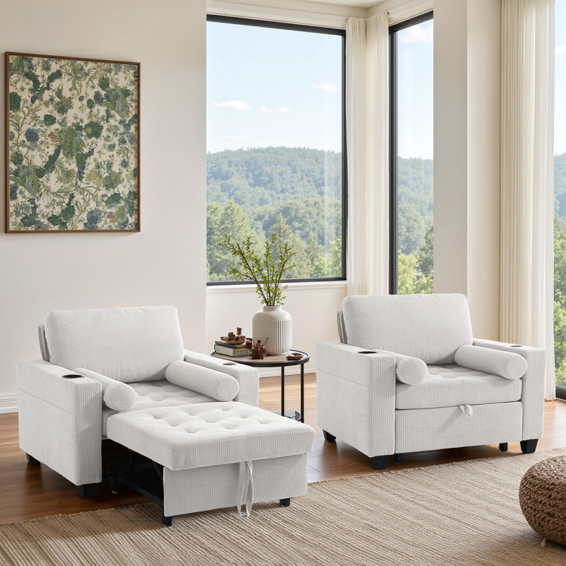 Upholstered Accent Chair, Beige