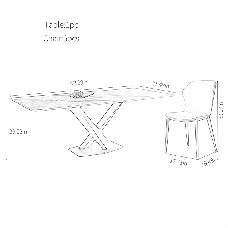 Table Deliphon, Noir, H 29,52 po x L 62,99 po x l 31,49 po