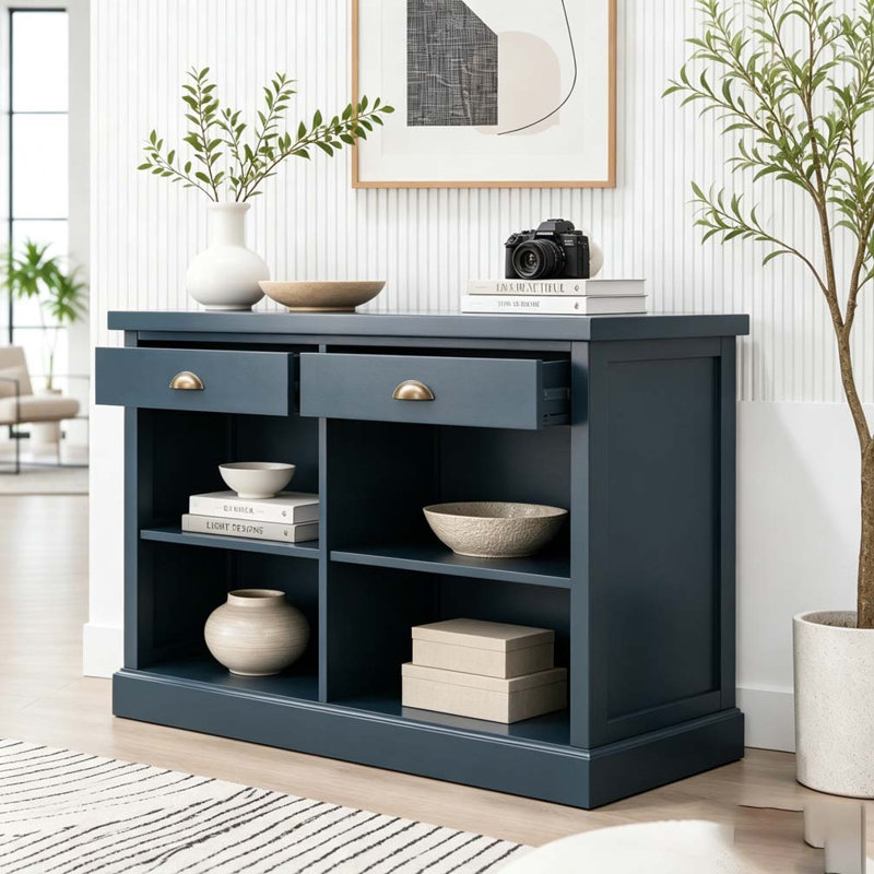 47 " W Console Table, Navy