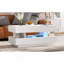 Table basse à plateau relevable avec 2 tiroirs, table basse moderne avec compartiment dissimulé adéquat, table basse à plateau relevable multifonctionnel avec finition ultrabrillante pour le salon