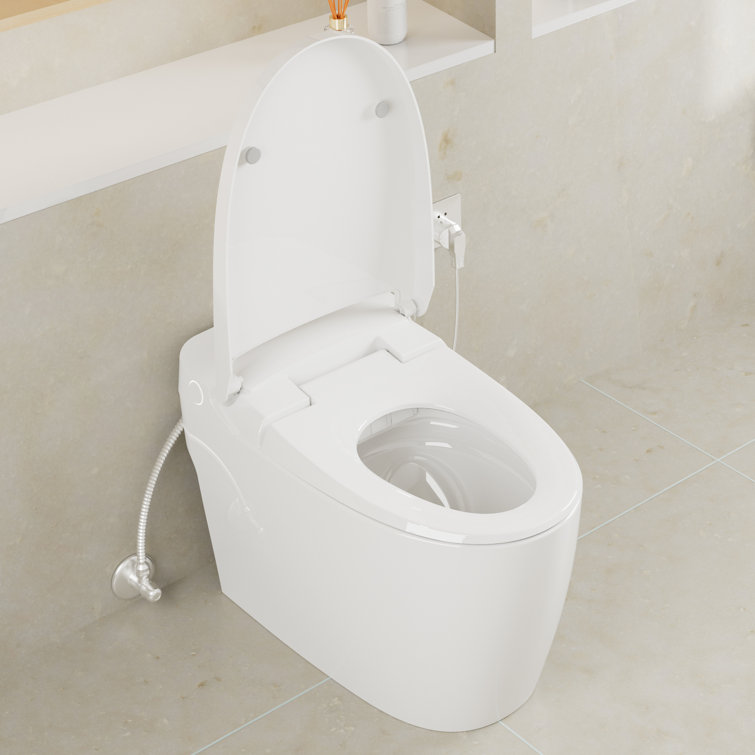 Smart Toilet with Automatic Flush and Heated Toilet Seat, One