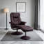Fauteuil inclinable pivotant en cuir Scratch Cat