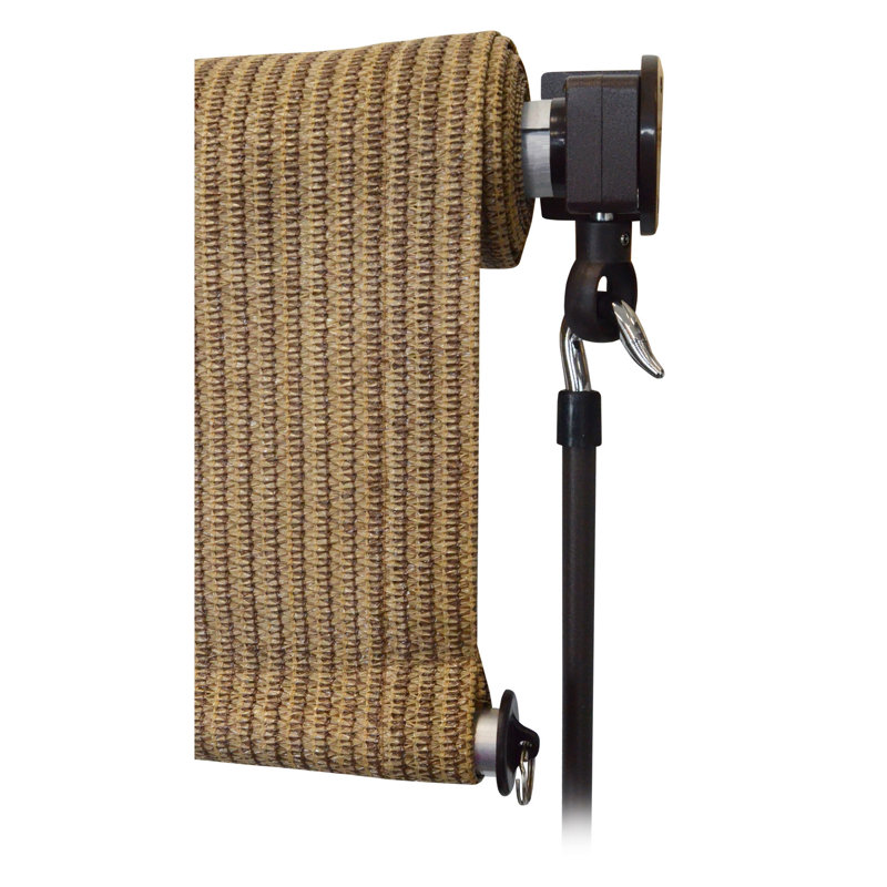 Mikole Semi-Sheer Outdoor Roller Shade, Canyon, 96" W x 72" L
