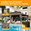 22 pi. L 14 pi. D Pavillon de jardin en acier galvanisé avec double toit-112516446-112516444