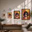 Pop Art Portrait Retro - Framed Print-1925015763-1925015760