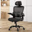 Chaise de bureau ergonomique, chaise de bureau à haut dossier avec accoudoirs rabattables et support lombaire réglable, chaise d'ordinateur pour la maison et le bureau