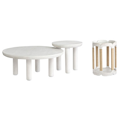 Regulski Nesting Cocktail Table With Drum Table