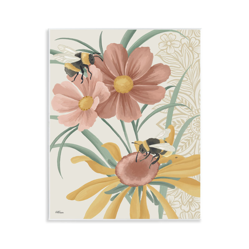 "Pollinating Bumble Bees", art mural par Cat Thurman Designs