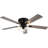 52" Flush Mount Reversible Ceiling Fan with 3 Lights and Remote, DC Motor 6 Speeds Ceiling Fan for Low Profile-1636148798
