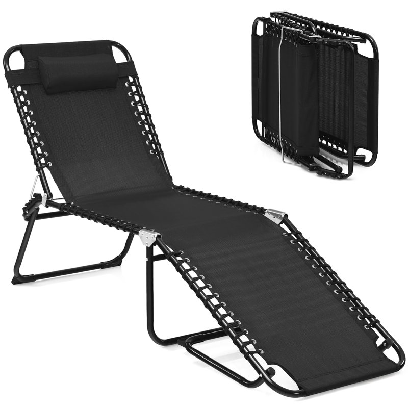 Chaise longue inclinable Arguello, Noir