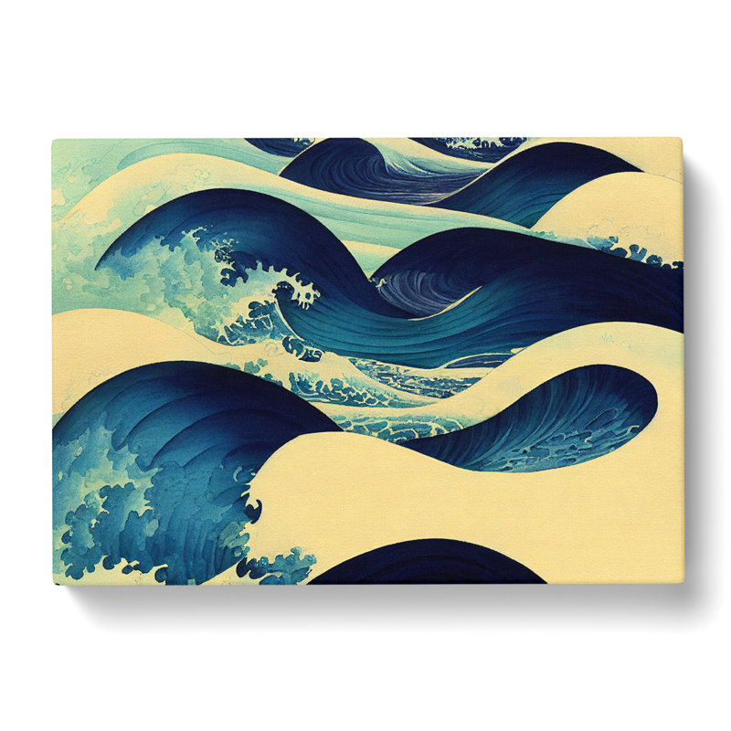 Japanese Ocean Waves Vol.2 - Wrapped Canvas, 35cm H x 50cm W x 3cm D