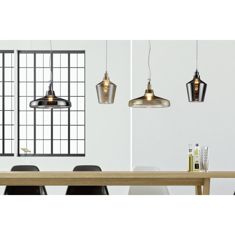 Fagan 1 - Light Silver Single Pendant, Smoke