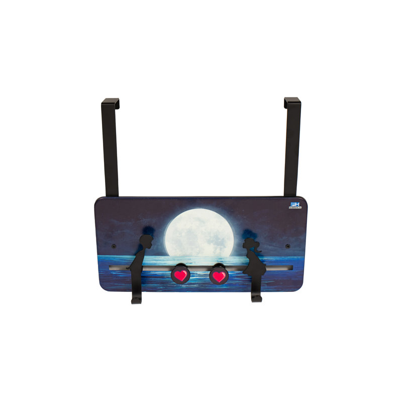 4 - Hook Wall Mounted Coat Rack in Blue