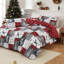 Ensemble de couette réversible à carreaux de Noël-135989741