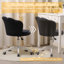 Chaise de travail en velours Edwardo-441260698-441260699