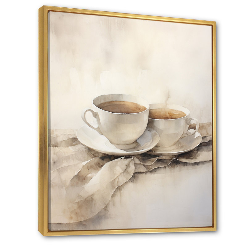 Bridesdale Food Coffee Tea V, H 32 po x l 24 po x P 1 po, Cadre flottant doré