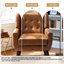 Jaqueze Upholstered Brown Faux Leather Tufted Square Arm Accent chair-71617489