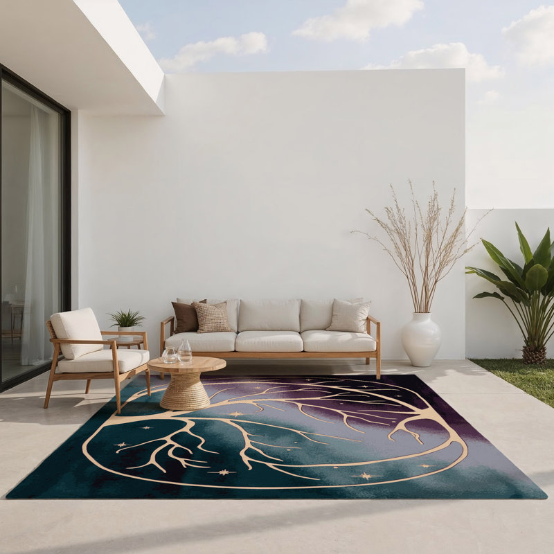 Tapis intérieur et extérieur Wandering Willow, Rectangle 1 pi 6 po x 2 pi 6 po