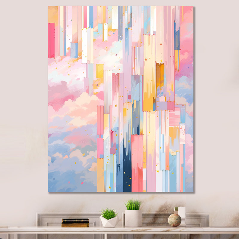 «Contemporary Pink Bold Illumination», reproduction sur toile, H 20 po x l 12 po x P 1 po, Toile tendue