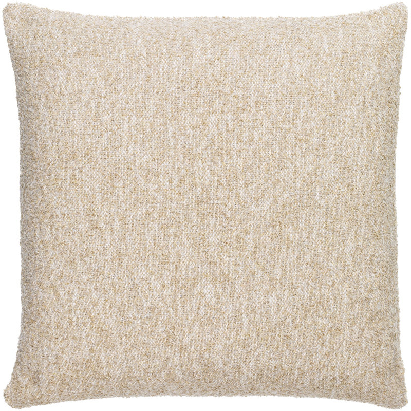 Jeté carré en mélange de coton Bobby, Housse de coussin seulement - sans coussin, 22 po x 22 po, Gris