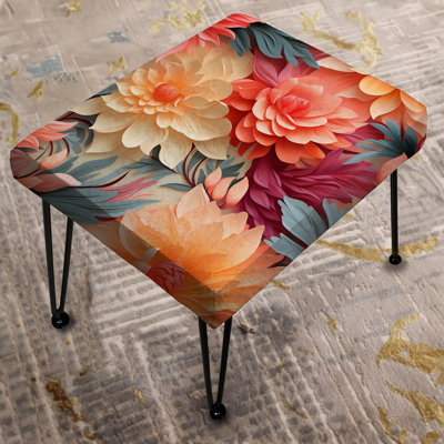 Sunset Mirage Iv Tropical Pattern - Tropical Rectangle Ottoman