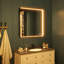 Miroir de salle de bain mural rond en aluminium à cadre arrondi à DEL Waterpar-1667063817-1667063823