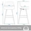 Eagar Upholstered Counter Stool with Metal Frame-1129141071