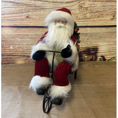 Santa on Tricycle Toy Cart