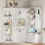 Armoire de vestibule multifonctionnelle gauche-droite avec rangement et 4 crochets-330668228