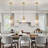 1 - Light Gold Kitchen Island Single Pendant Light With 9.45in Clear Glass Shade
