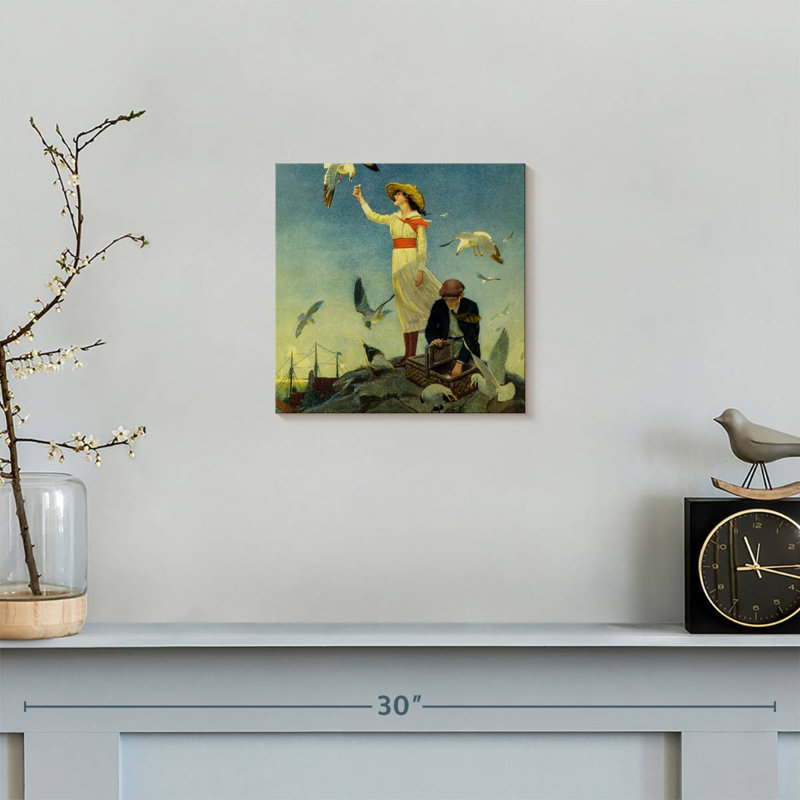 Pique-nique sur une côte rocheuse, 10" H x 10" W
